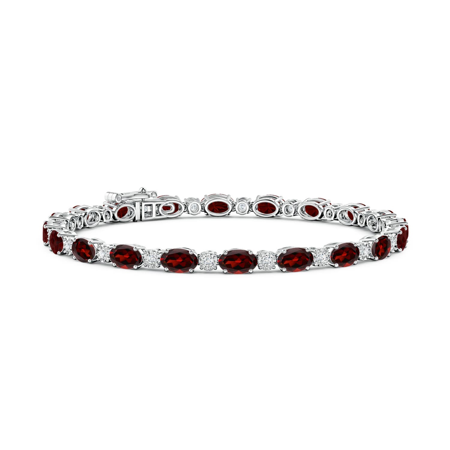 AAA - Garnet / 11.42 CT / 14 KT White Gold