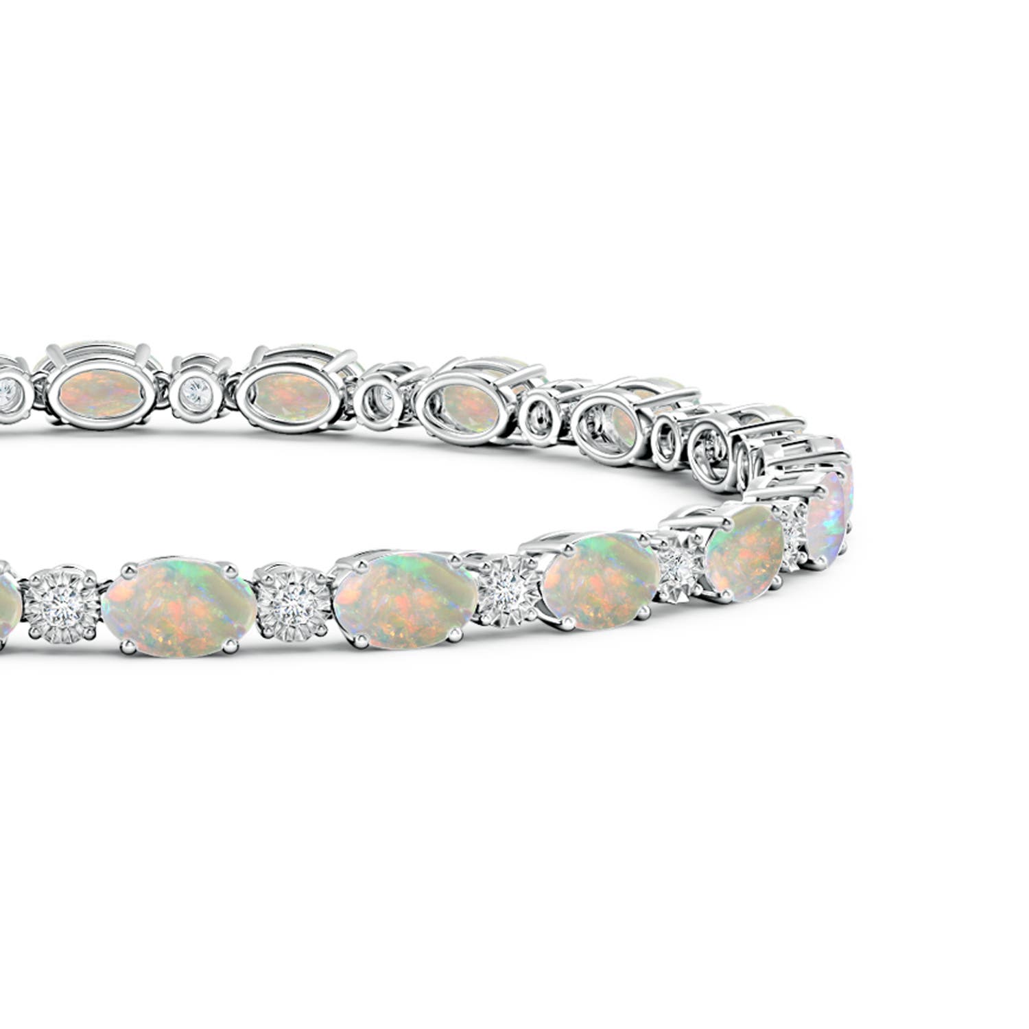 AAAA - Opal / 6.02 CT / 14 KT White Gold