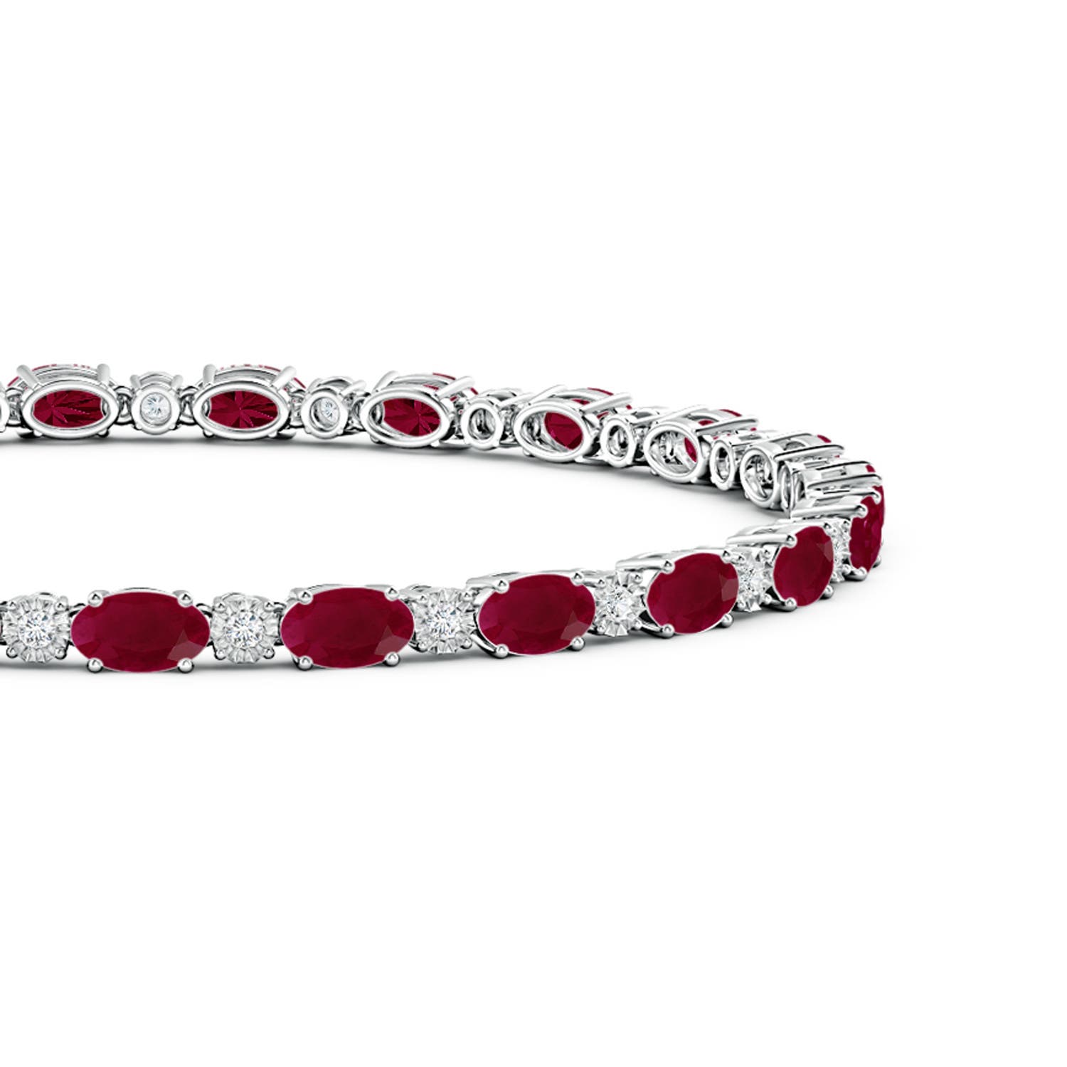 A - Ruby / 6.07 CT / 14 KT White Gold