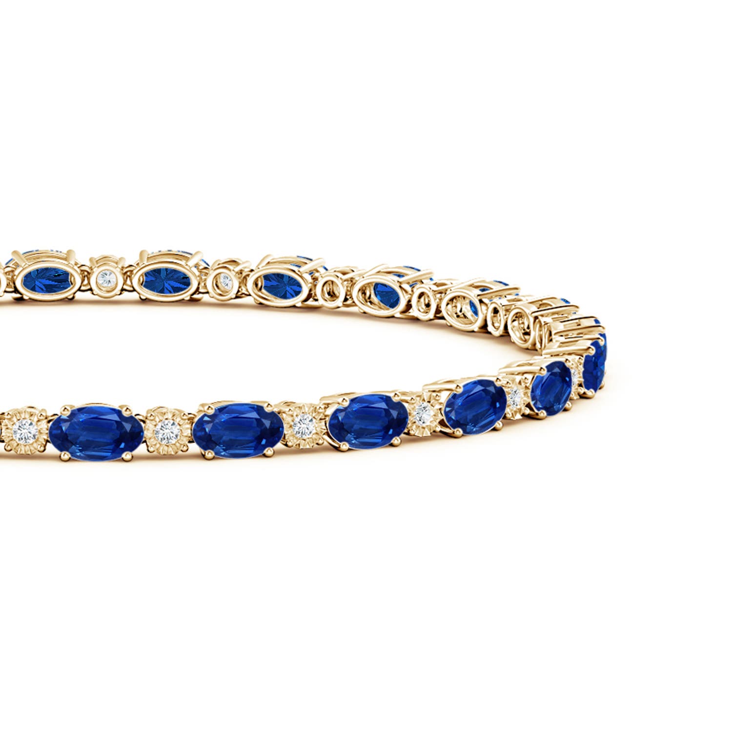 AAA - Blue Sapphire / 7.22 CT / 14 KT Yellow Gold