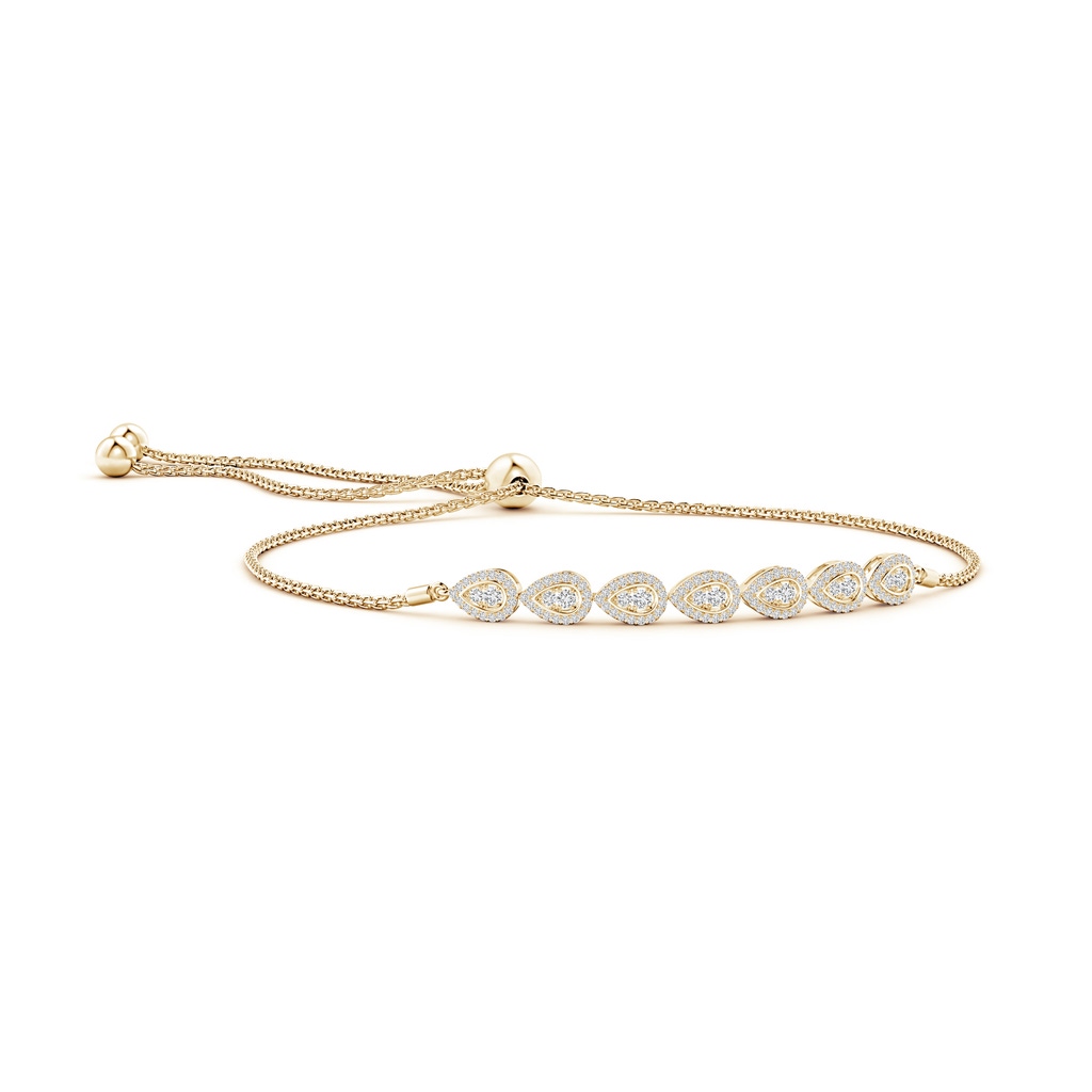 1.9mm HSI2 Diamond Teardrop Bolo Bracelet in Yellow Gold 