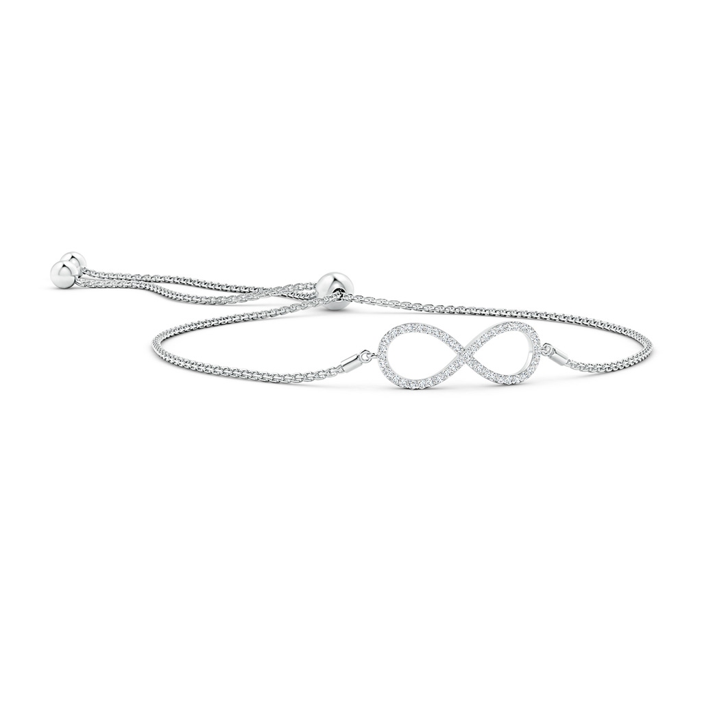 1.2mm GVS2 Prong-Set Diamond Infinity Bolo Bracelet in White Gold