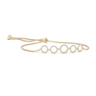 1.15mm HSI2 Diamond Open Circle Link Bolo Bracelet in Yellow Gold