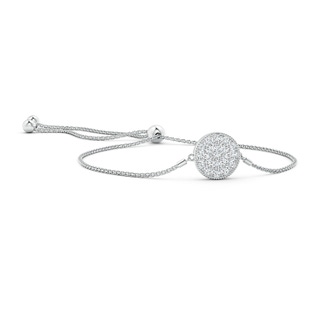 1.3mm GVS2 Pave-Set Diamond Disc Bolo Bracelet in White Gold