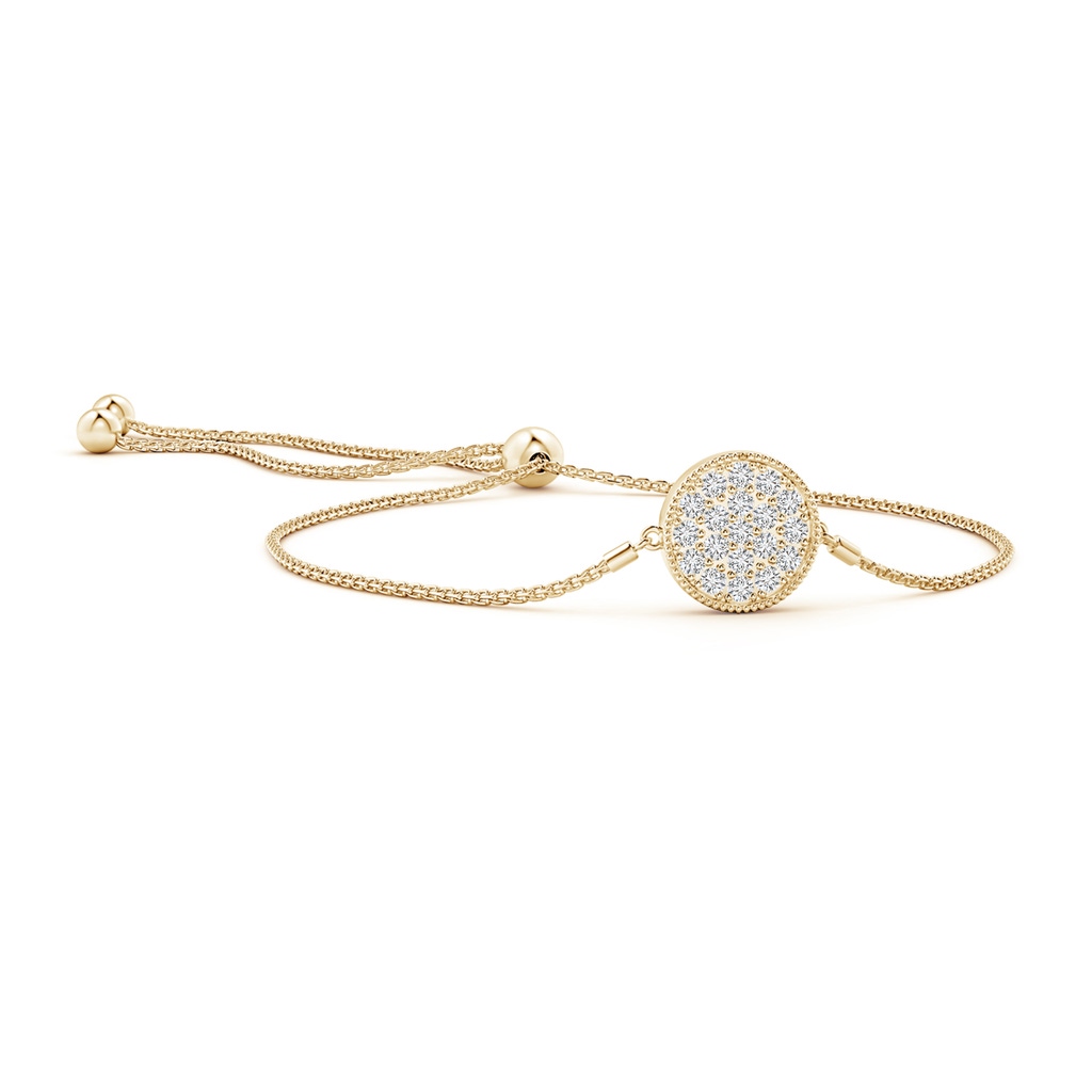 1.3mm HSI2 Pave-Set Diamond Disc Bolo Bracelet in Yellow Gold