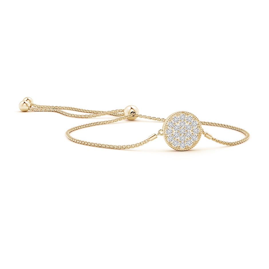 1.3mm HSI2 Pave-Set Diamond Disc Bolo Bracelet in Yellow Gold 