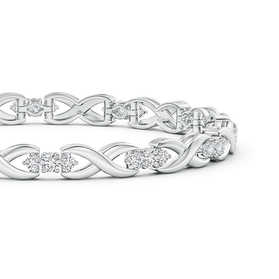 2.7mm HSI2 Triple Diamond X Link Bracelet in White Gold side-1