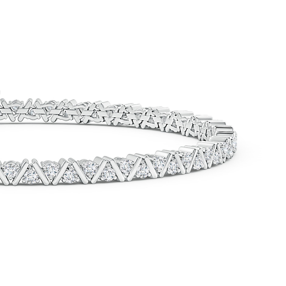 1.6mm GVS2 Diamond Zig-Zag Tennis Bracelet in White Gold side-1