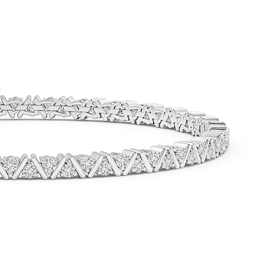 1.6mm HSI2 Diamond Zig-Zag Tennis Bracelet in White Gold side-1