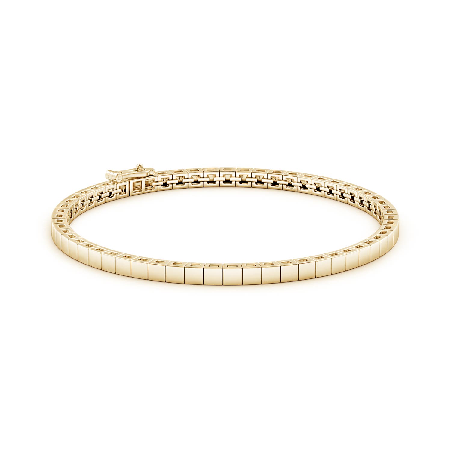 Bracelet Catch 70 Classic Linked Square Bracelet in Yellow Gold - side 1