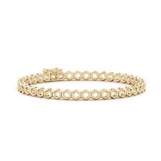 70 Bracelet Catch Open Hexagon Link Bracelet in Yellow Gold