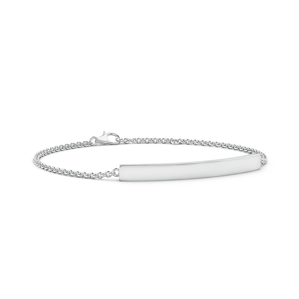 Lobster Claw 70 Stackable Bar Bracelet in White Gold