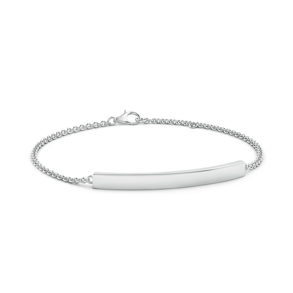 Lobster Claw 70 Stackable Bar Bracelet in White Gold side 1