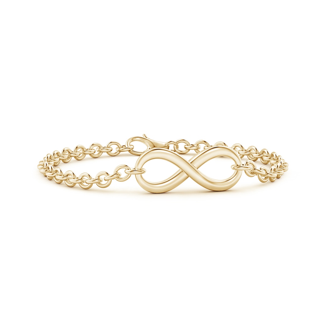 70 Lobster Claw Infinity Twist Chain Bracelet in Yellow Gold