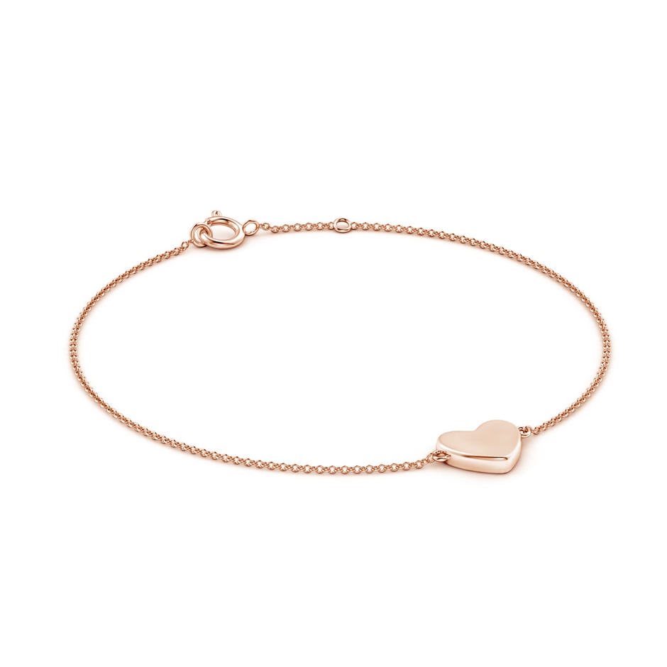 Spring Ring 70 Heart Motif Chain Bracelet in Rose Gold side 1