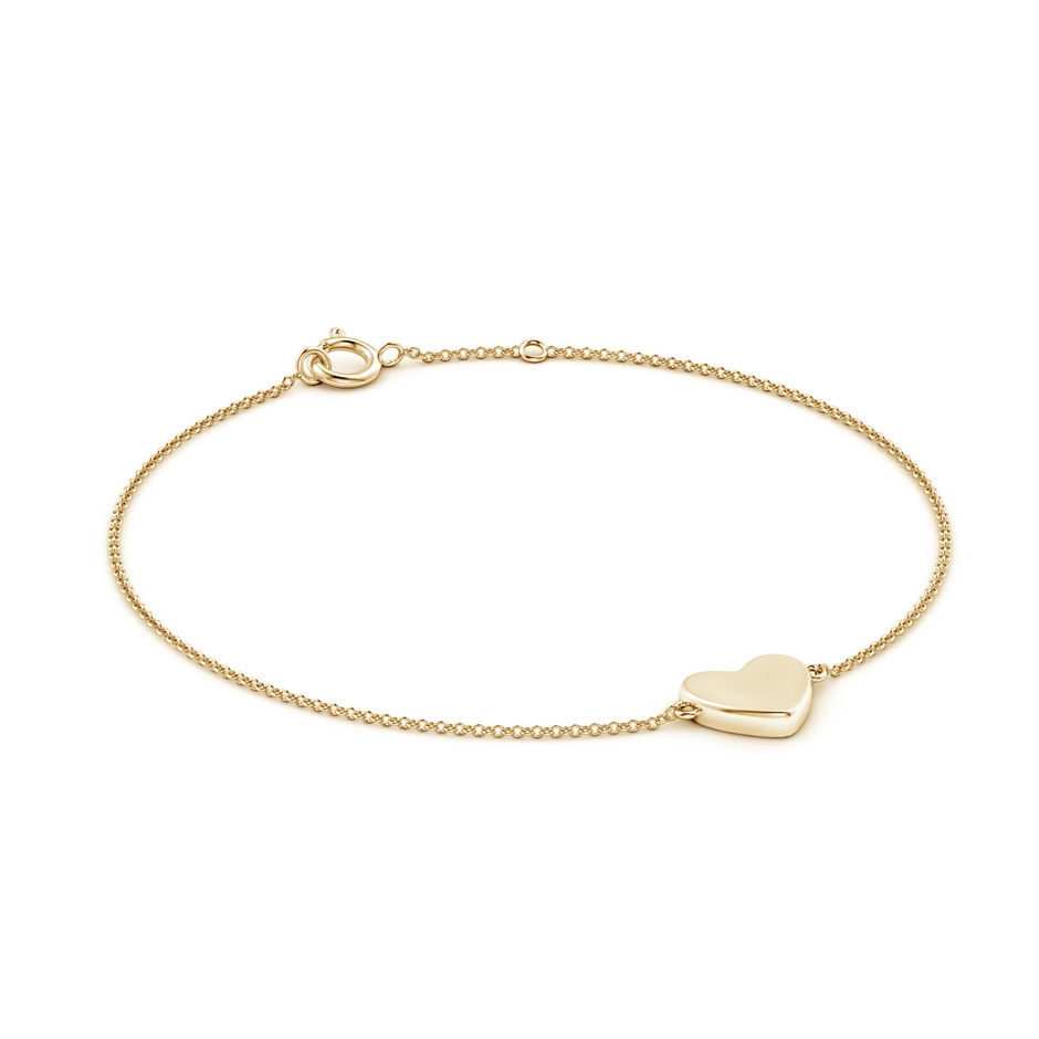 Spring Ring 70 Heart Motif Chain Bracelet in Yellow Gold side 1