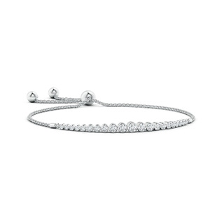 3mm GVS2 Graduated Bezel-Set Diamond Bolo Bracelet in White Gold