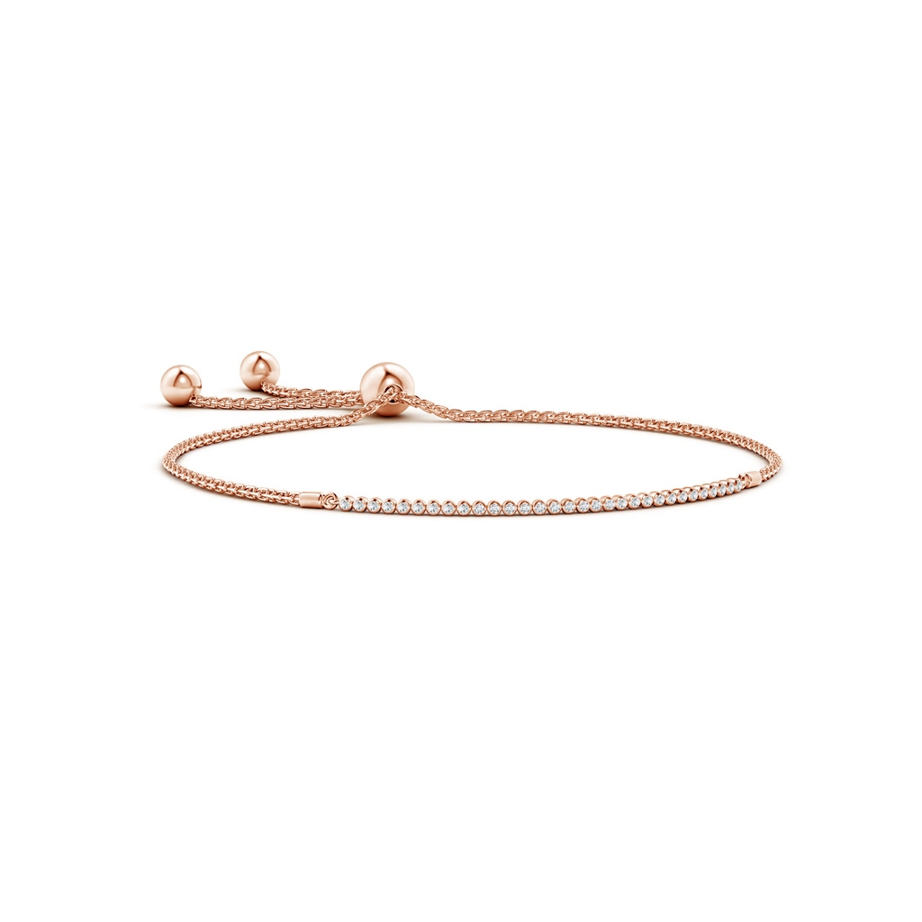 1.2mm GVS2 Bezel-Set Diamond Tennis Bolo Bracelet in Rose Gold