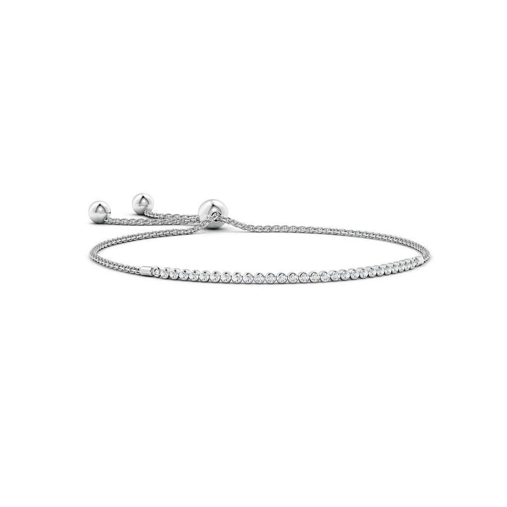 1.6mm GVS2 Bezel-Set Diamond Tennis Bolo Bracelet in White Gold