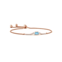 Fashion Rose Gold Aquamarine Bracelets