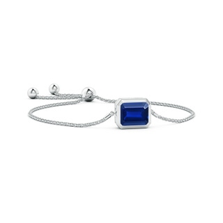 Emerald Cut Lab-Grown Lab Grown Blue Sapphire