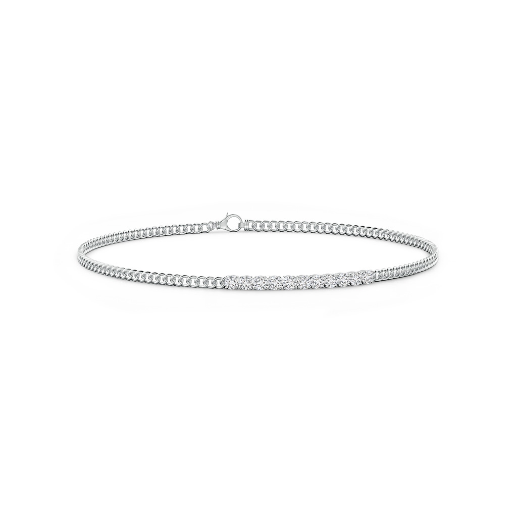 2.2mm HSI2 Prong-Set Diamond Bar Bracelet in White Gold