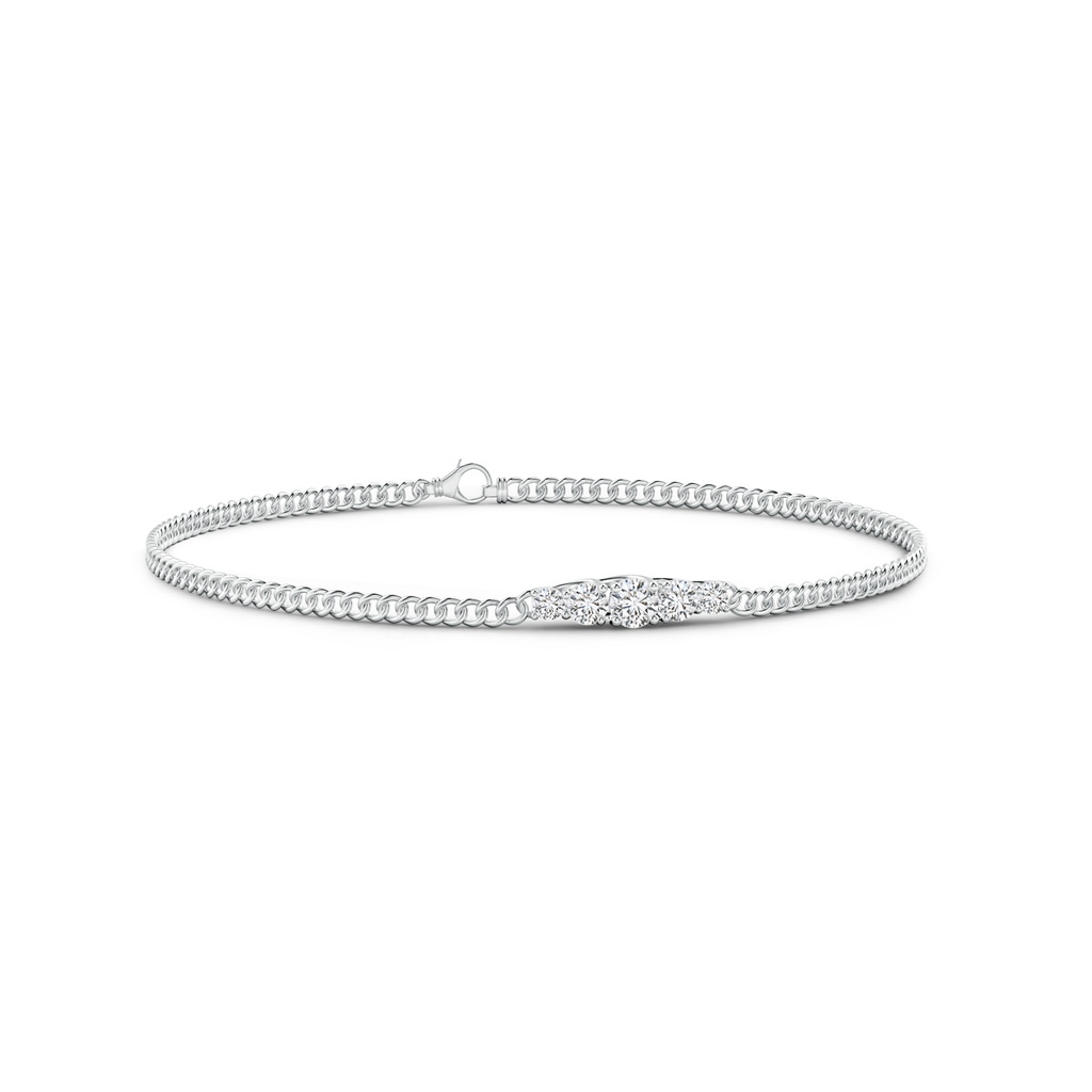 3.6mm HSI2 Graduated Diamond Bar Bracelet in White Gold