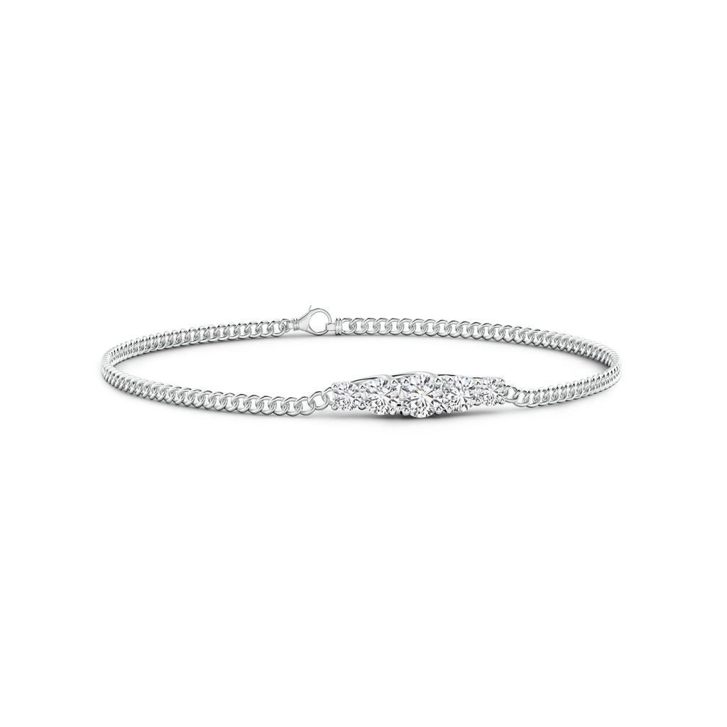 4.5mm HSI2 Graduated Diamond Bar Bracelet in White Gold