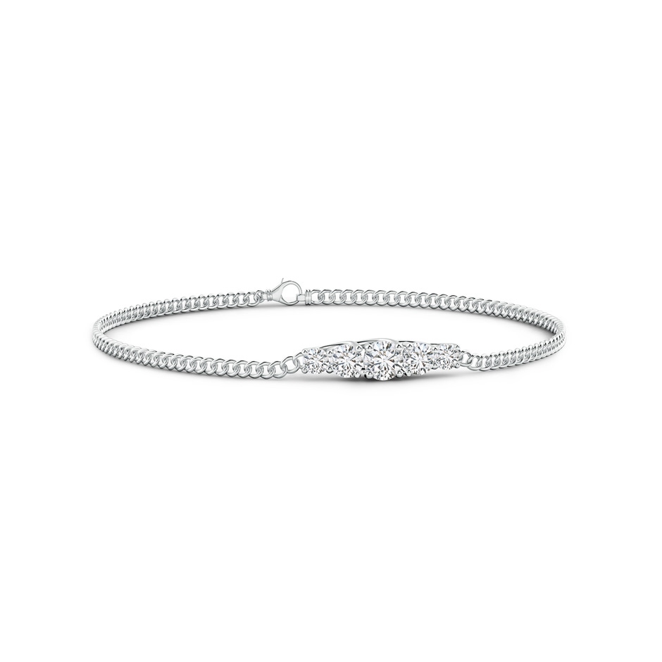 4.5mm HSI2 Graduated Diamond Bar Bracelet in White Gold 