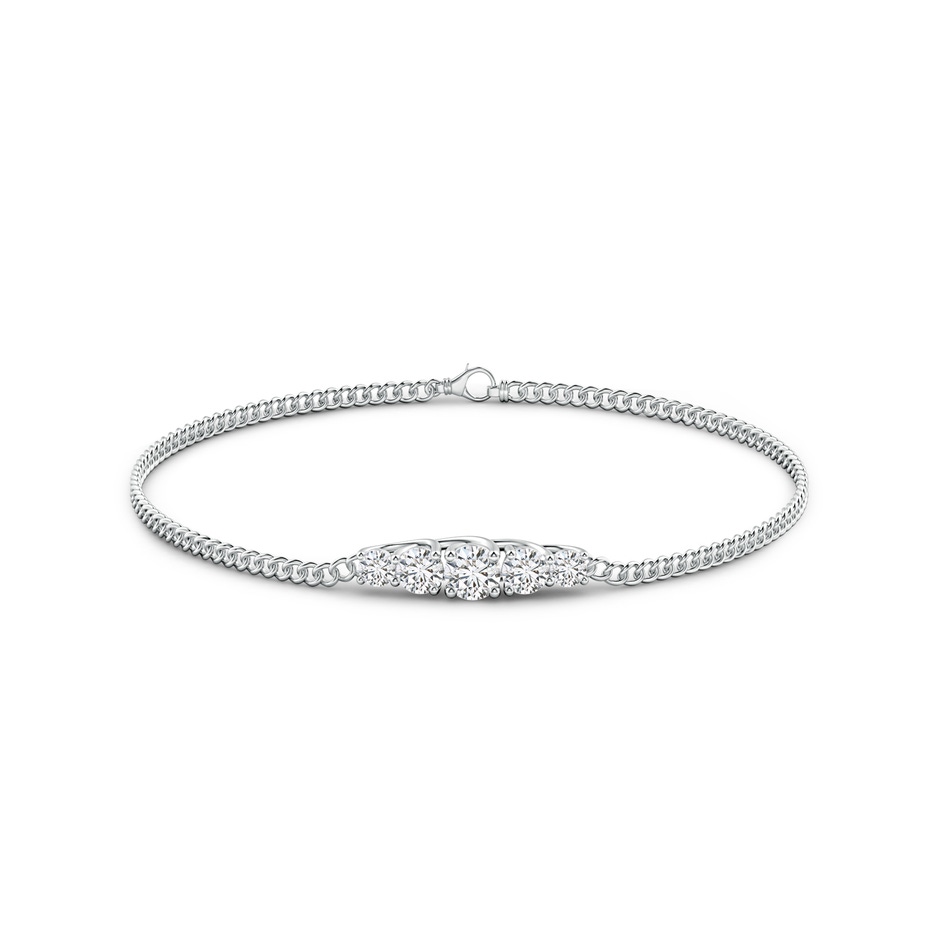 4.5mm HSI2 Graduated Diamond Bar Bracelet in White Gold side 1