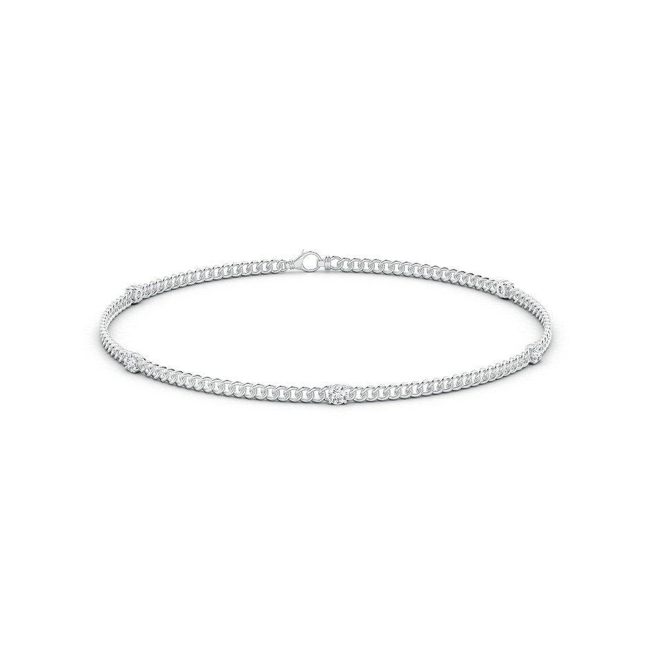 2.3mm GVS2 Five Stone Diamond Station Bracelet in White Gold side-1