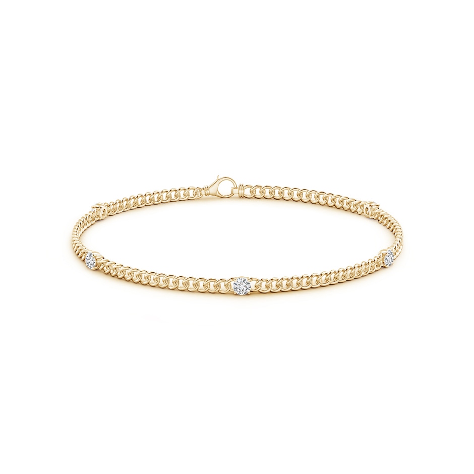 2.9mm HSI2 Five Stone Diamond Station Bracelet in Yellow Gold side-1