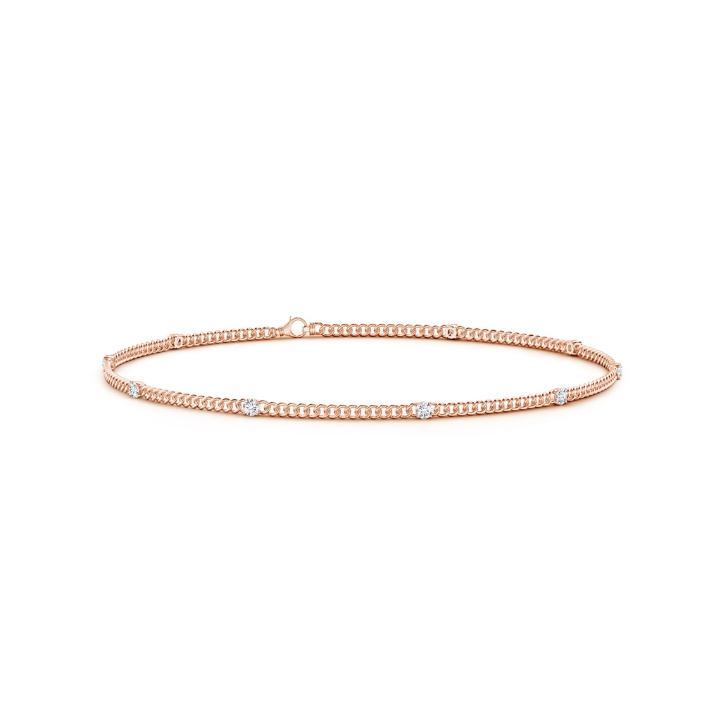 1.8mm GVS2 Prong-Set Diamond Station Bracelet in Rose Gold