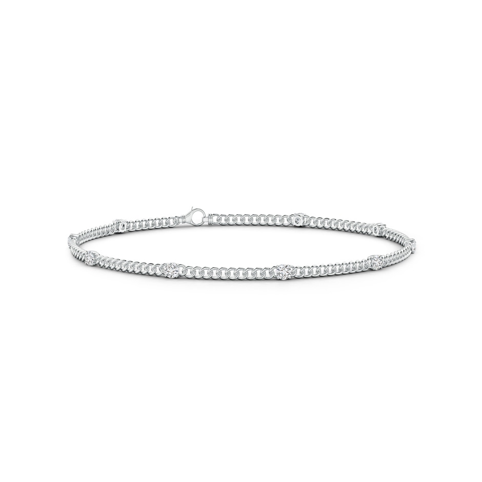 2.4mm HSI2 Prong-Set Diamond Station Bracelet in White Gold 