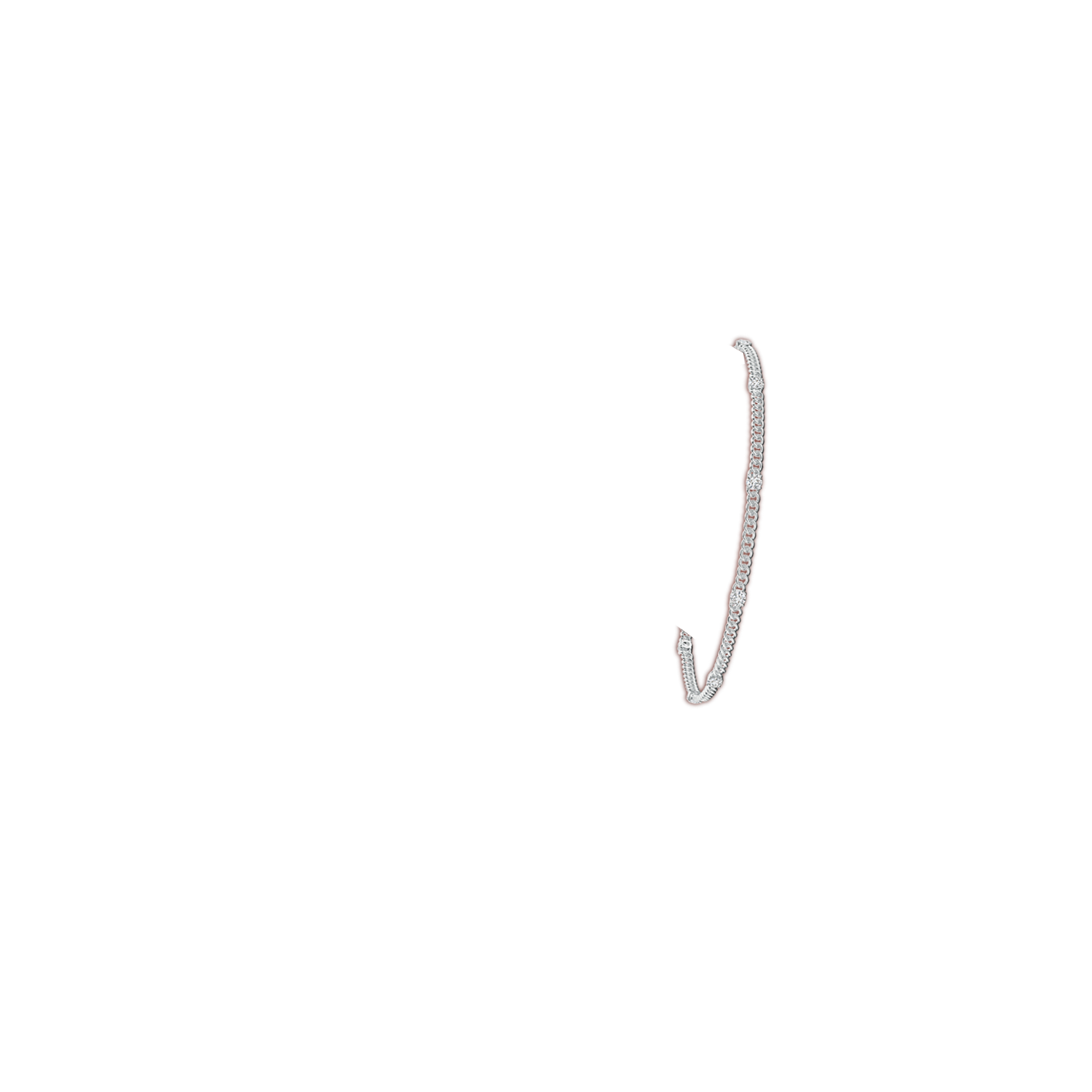 2.4mm HSI2 Prong-Set Diamond Station Bracelet in White Gold - body_arm