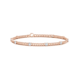 Chain Rose Gold Diamond Bracelets