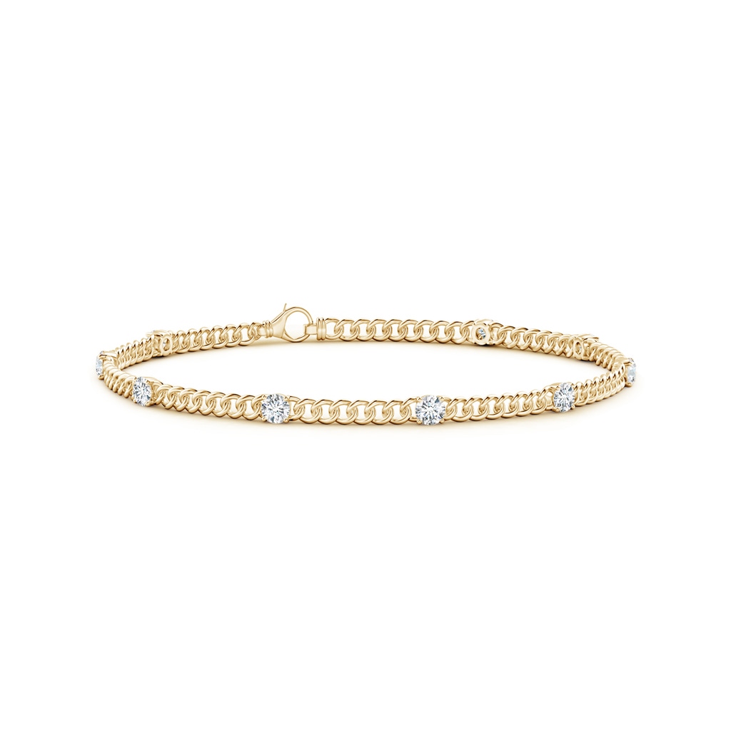 3.1mm GVS2 Prong-Set Diamond Station Bracelet in Yellow Gold