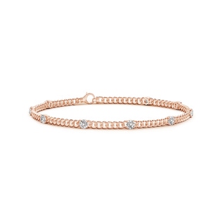 3.1mm IJI1I2 Prong-Set Diamond Station Bracelet in Rose Gold