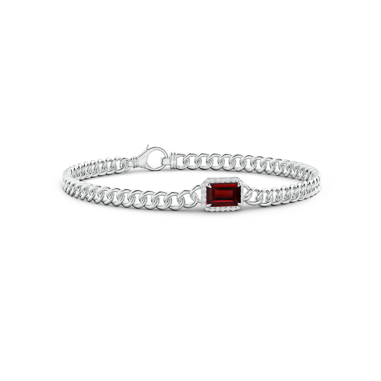 Amazon.com: Gem Stone King 5.20 Ct Round Red Garnet Blue Created Sapphire  925 Sterling Silver Tennis Bracelet For Women: Clothing, Shoes & Jewelry