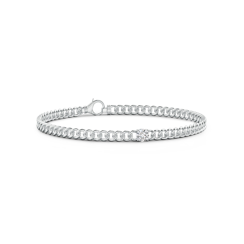 4mm HSI2 Solitaire Round Diamond Bracelet in White Gold 