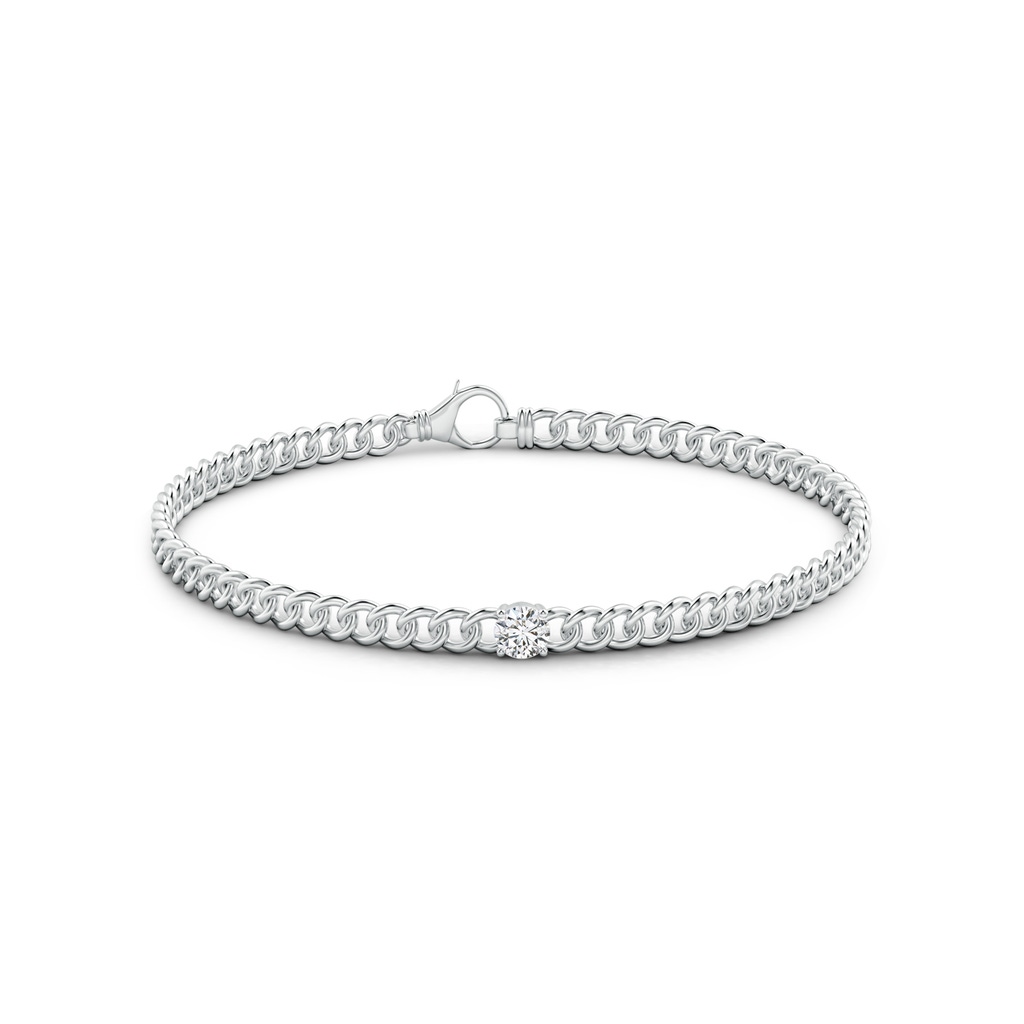 4mm HSI2 Solitaire Round Diamond Bracelet in White Gold Side-1