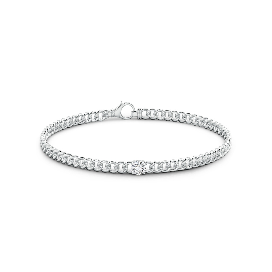 4mm HSI2 Solitaire Round Diamond Bracelet in White Gold side-1