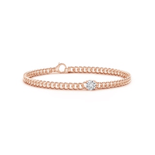 5mm HSI2 Solitaire Round Diamond Bracelet in Rose Gold