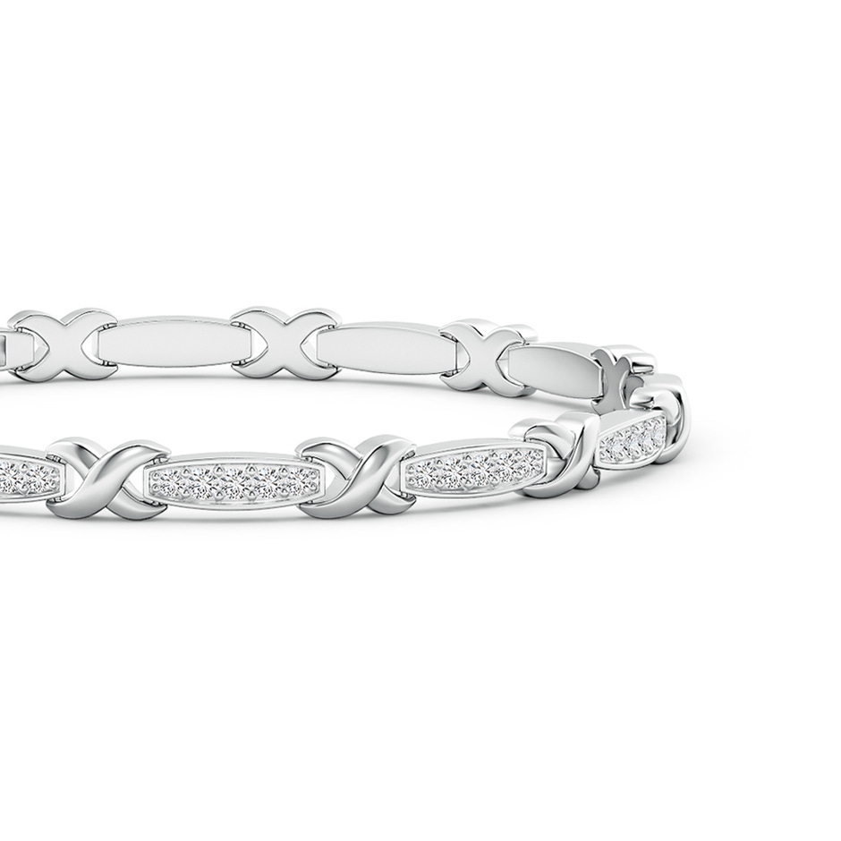 1.3mm HSI2 Pave-Set Diamond Stackable Bracelet with 'X' Motifs in White Gold side 199