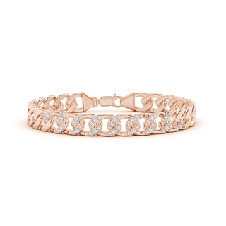 2.1mm GVS2 Diamond Curb Chain Link Bracelet in Rose Gold