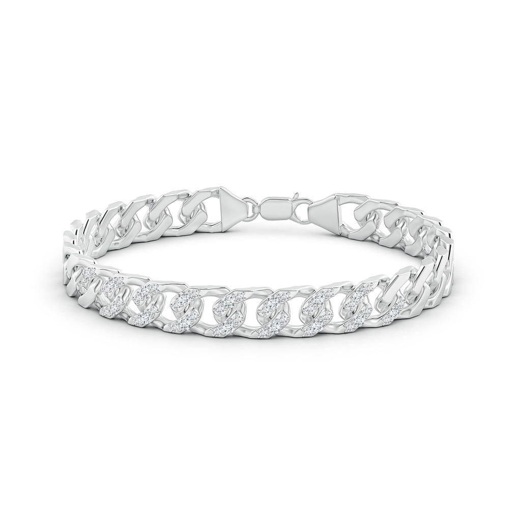 2.1mm GVS2 Diamond Curb Chain Link Bracelet in White Gold Product Image
