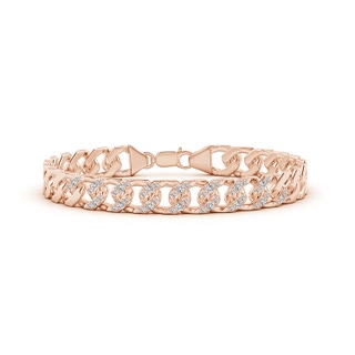 2.1mm IJI1I2 Diamond Curb Chain Link Bracelet in Rose Gold