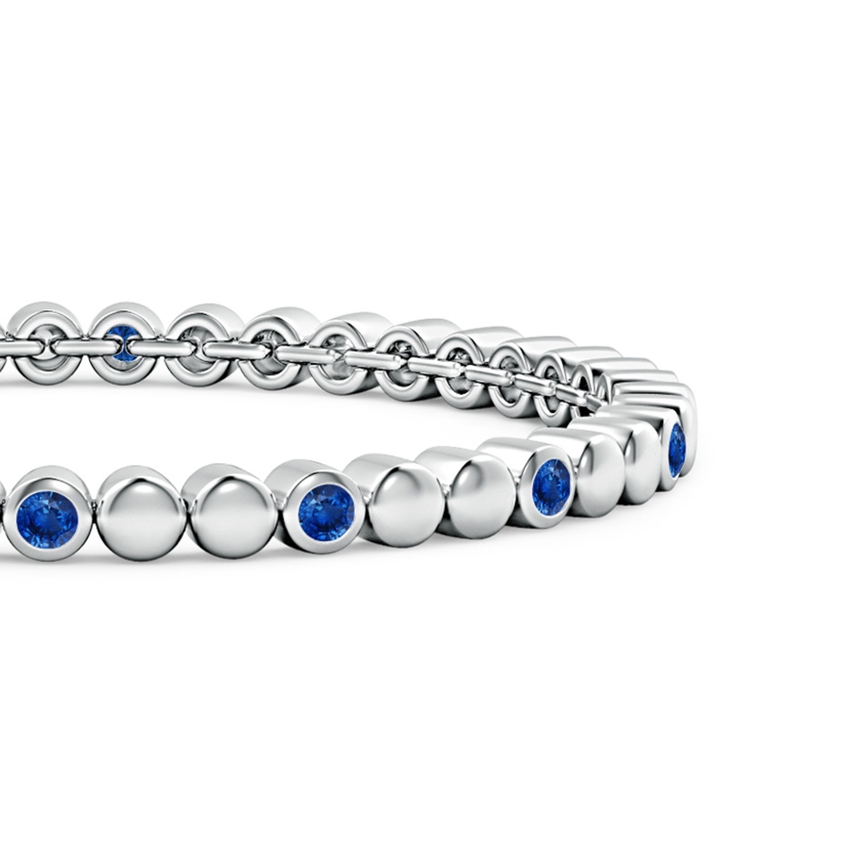 2.7mm AAA Alternating Bezel-Set Sapphire Stackable Bracelet in White Gold side-1