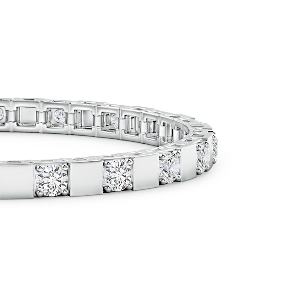 3.4mm HSI2 Diamond Square Link Stackable Bracelet in White Gold side-1