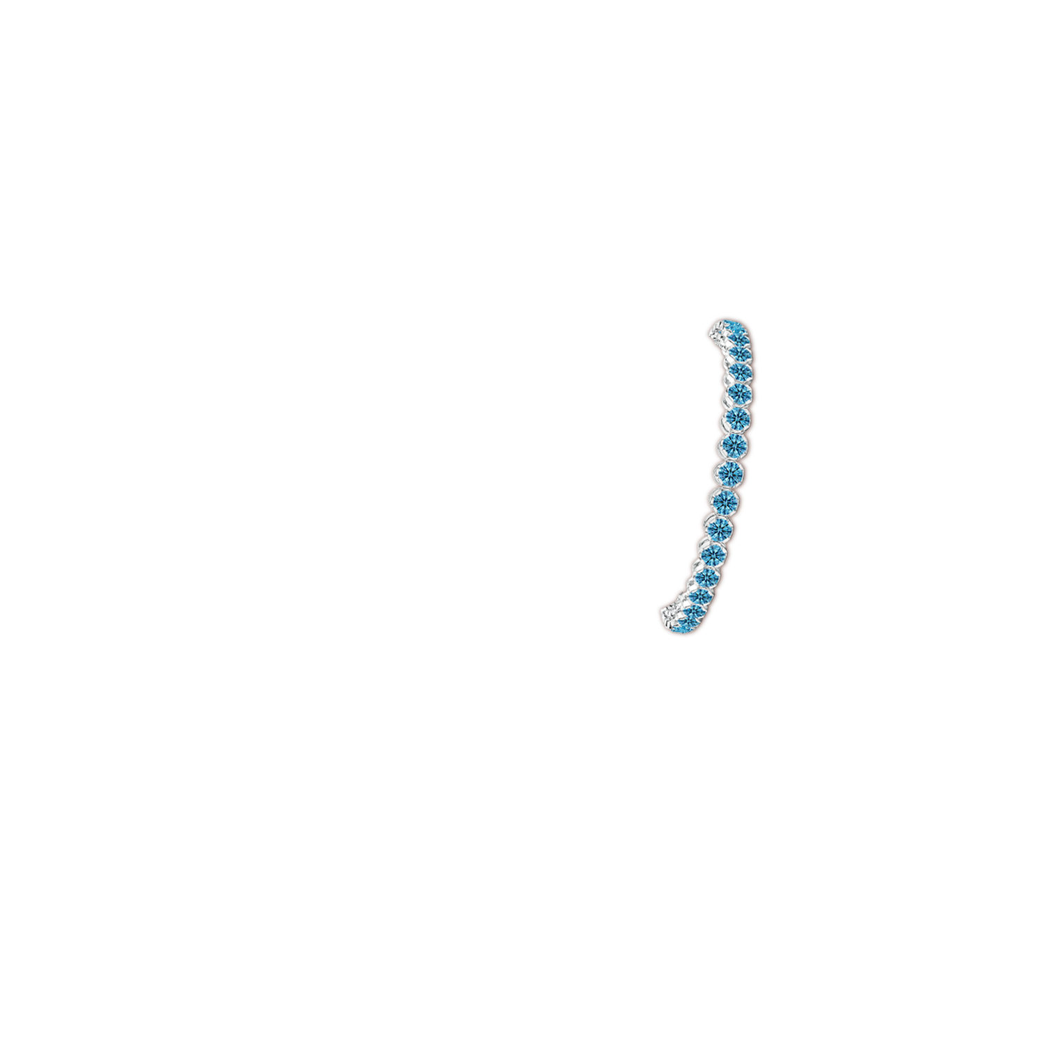 3.6mm AAAA Classic Round Fancy Intense Blue Diamond Tennis Bracelet in White Gold - body_arm